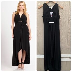 Michael Kors Sleeveless Black Long Maxi High Low